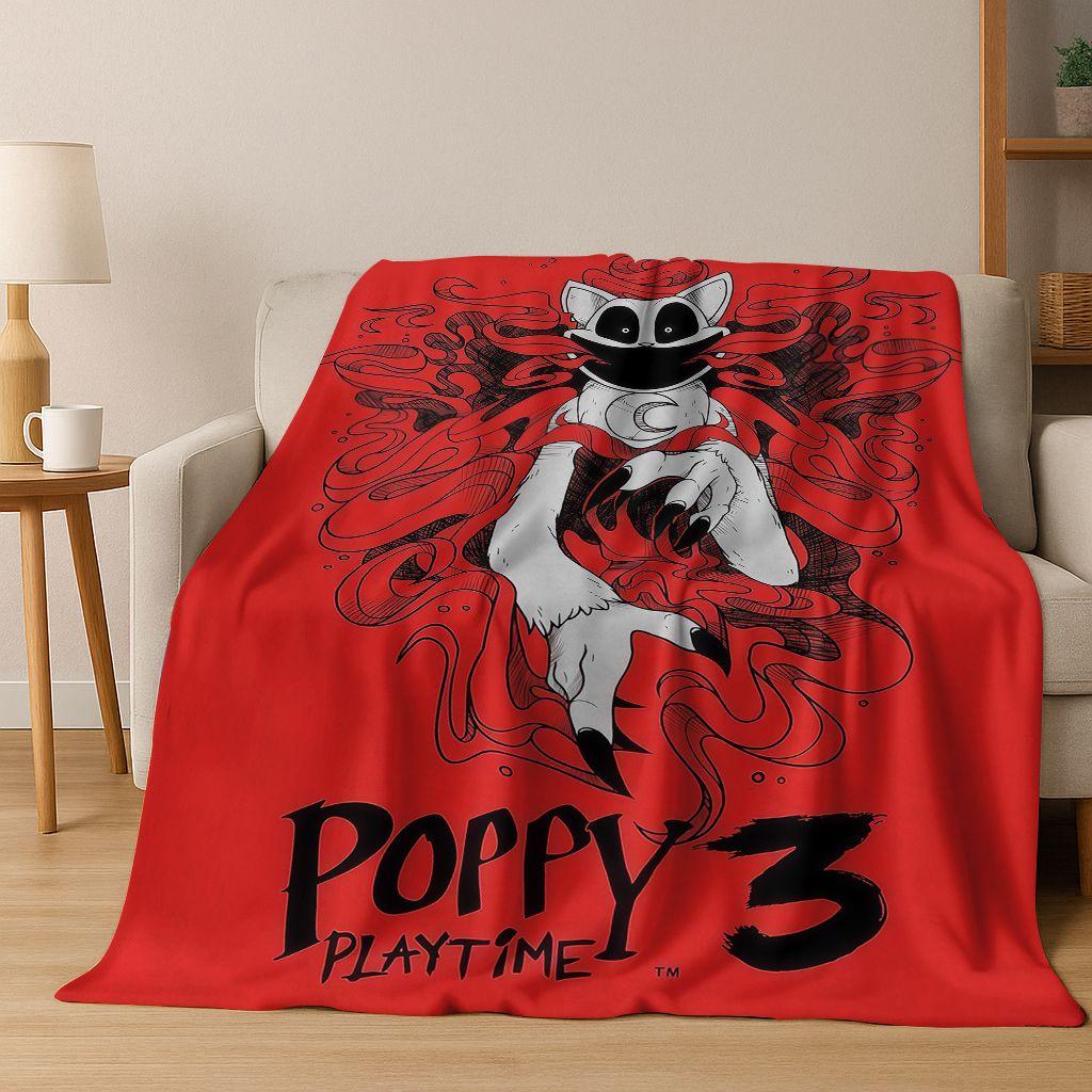 Cartoon S-Smiling C-Critters Craftycorn Catnap Art Flannel Blanket,Cozy Soft Throw Blanket for Home Bedroom Bed Sofa Cover Gift