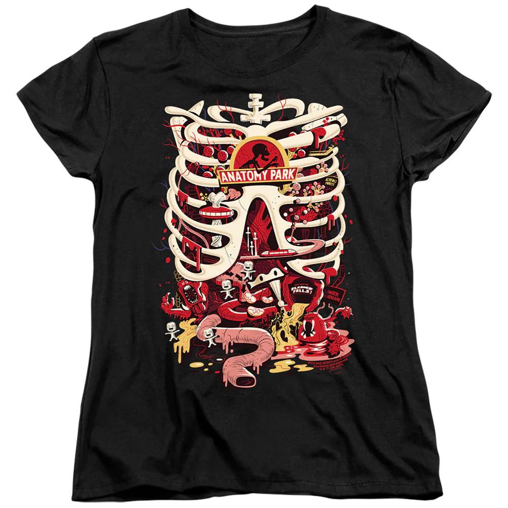 

Rick And Morty Anatomy Park Logo Womens T Shirt Black Officially Licensed 4XL