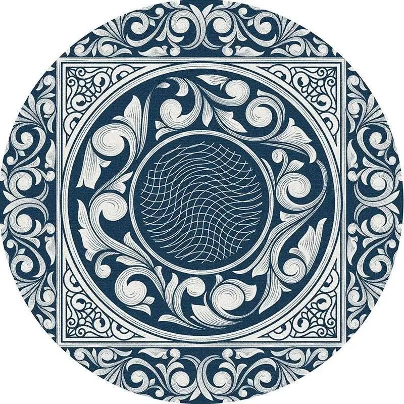 American Ethnic Bohemian Round Carpet Living Room Bedroom Decorate Coffee Table Rug Hanging Basket Computer Swivel Chair Mat