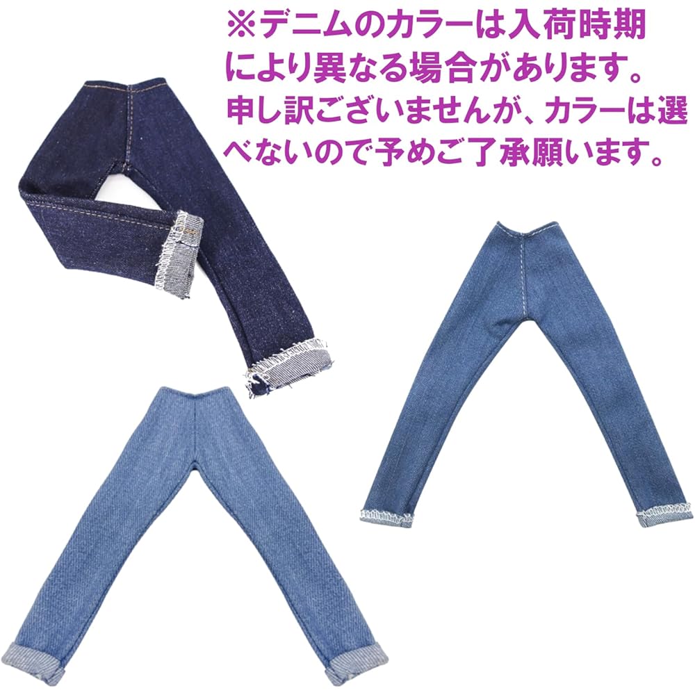 Olyoly 1/6 Doll Outfit Set T-shirt Denim Shorts Skirt for 30cm Miniature Dolls