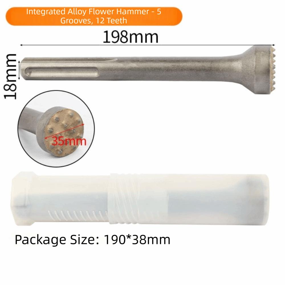 Alloy Head Bushing Bit Round Square HexagonTips Surface Roughening Concrete Bushing Bit Multifunctional Breaker