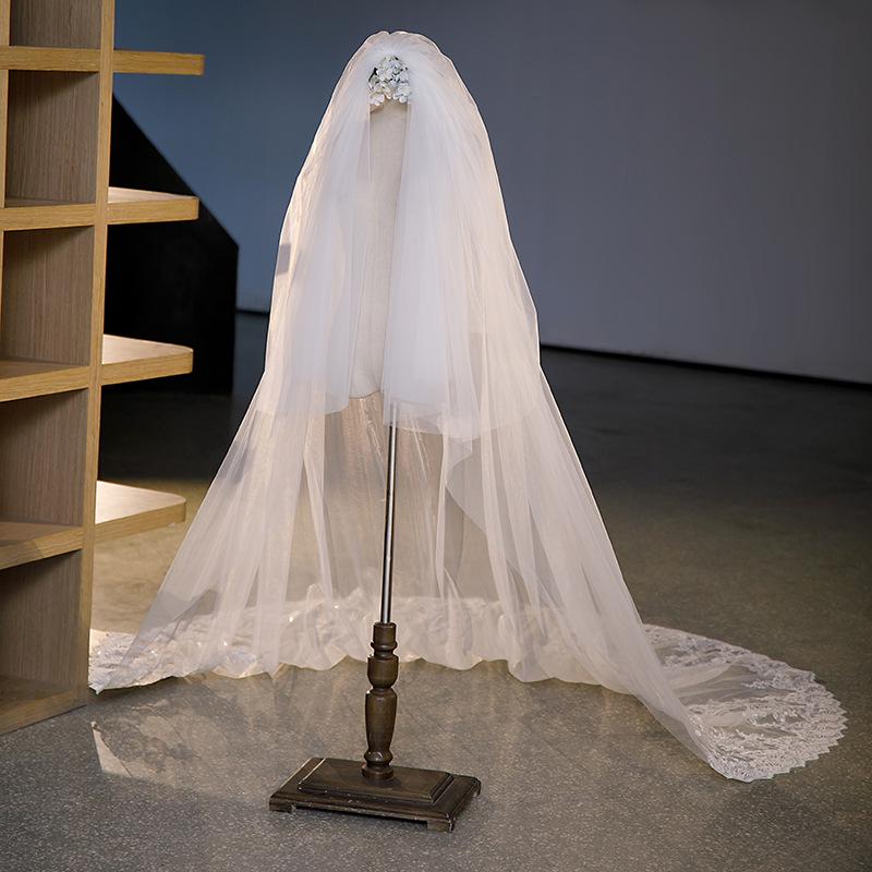 Cathedral Long Train Double Layer Bridal Veil