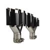 1 Pcs Universal Car Carbon Fibre Tail Throat Length Burnishing Y-Shaped Double Out Twill Glossy Exhaust Muffler Tip