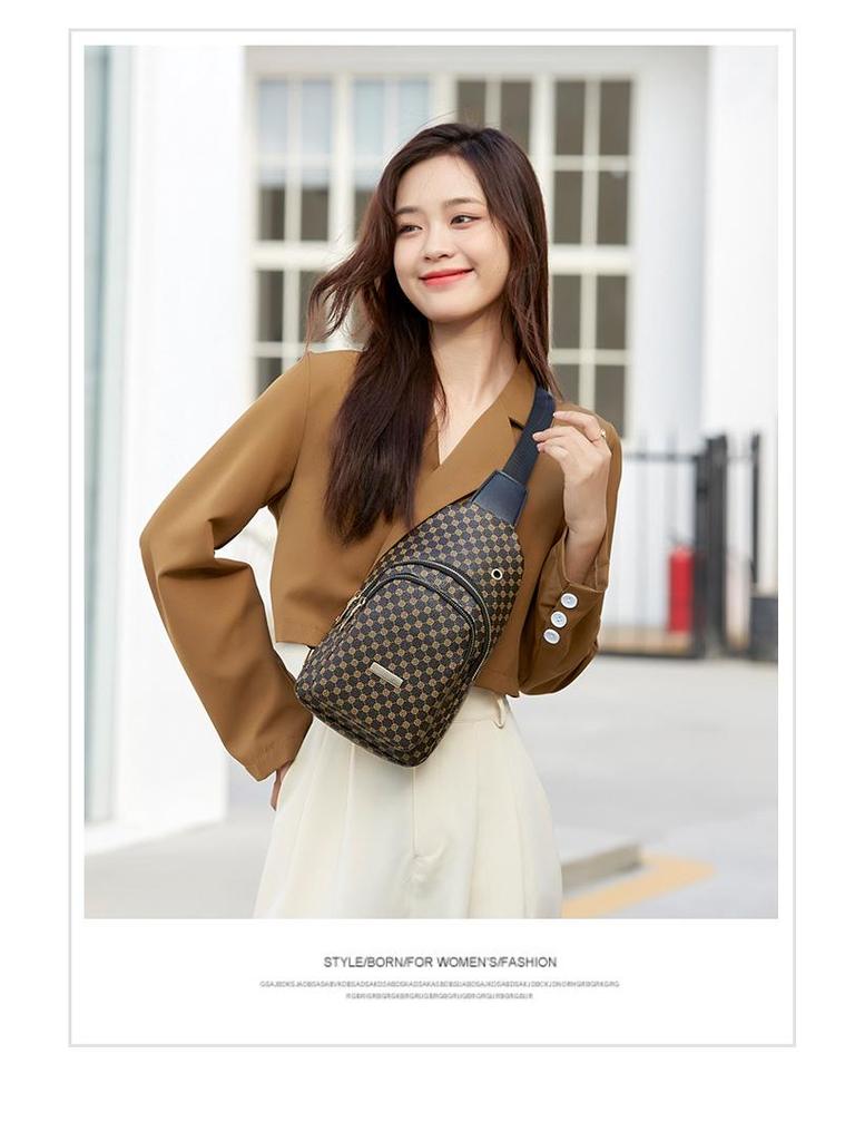 Women's Leopard Print Chest & Waist Bag - European & American Fashion, Large Capacity, Single Shoulder, Crossbody, Commuting & Phone Storage Bag