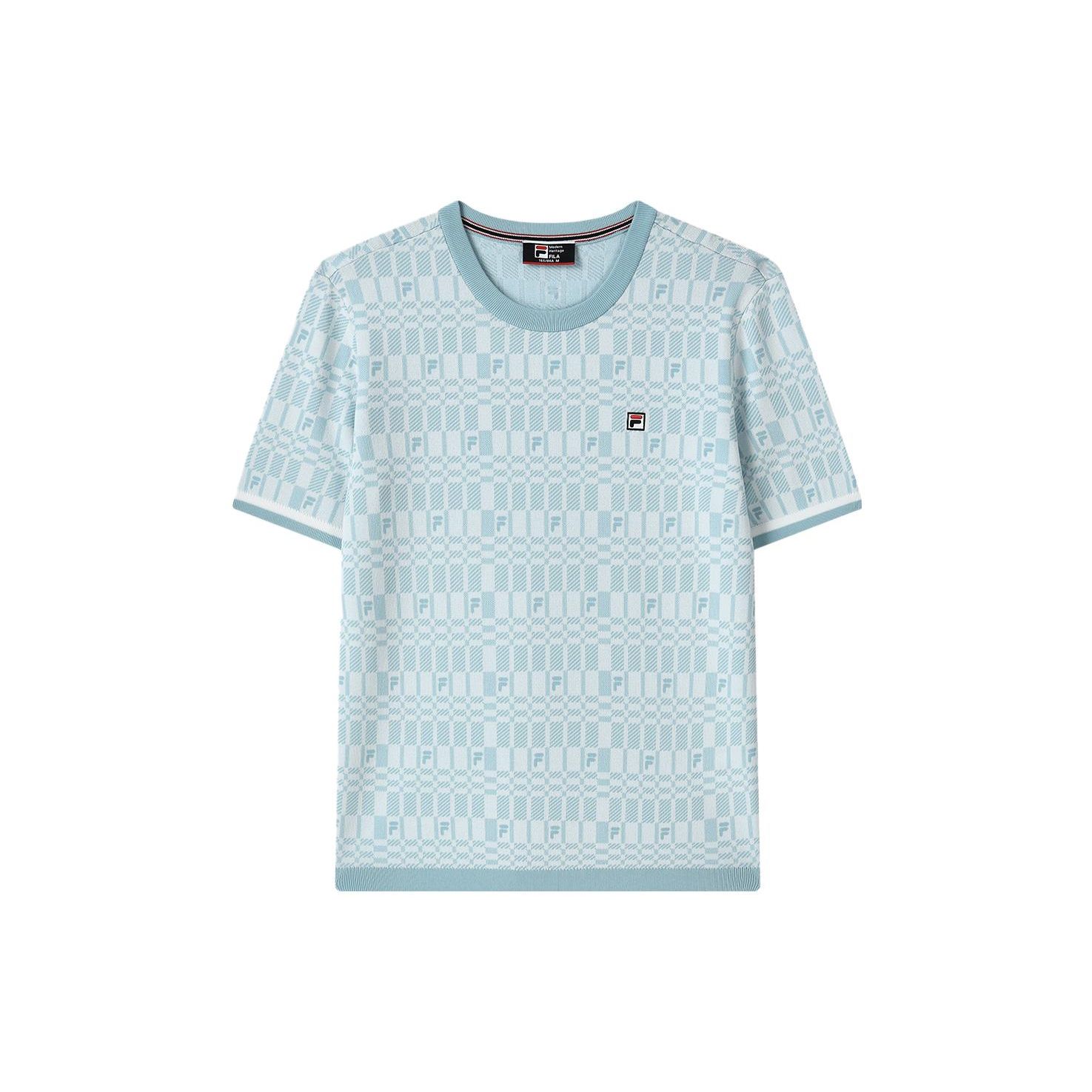 

FILA All Over Print Crew Neck Short Sleeve T-Shirt Women Tops Blue F11W321407FLB L