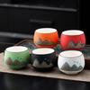 Guochao Hand-Painted Ten Thousand Li Rivers & Mountains Tea Set - Creative Gift Box with Tea Cups