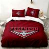 Essendon FC 3pc Set Perfect for Bedroom Use Comfortable Bedding Set Includes a Duvet Cover and Two Pillowcases Ideal Birthday or Christmas Gift