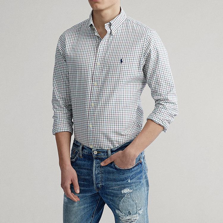 Polo Ralph Lauren Classic Fit Plaid Pony Embroidered Cotton Long Sleeve Shirt Men shirts 710759319-002