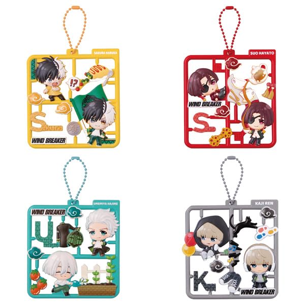 MegaHouse Plat Collection WIND BREAKER (BOX) Approximately 84mm PVC Semi-3D Figure (with Ball Chain)