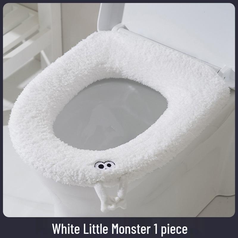 Universal Washable Cloud Velvet Toilet Seat Cover - Thick, Warm & Comfortable for All Seasons
