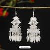 Miao Yin earrings retro exotic niche design long fringed earrings medium earrings women