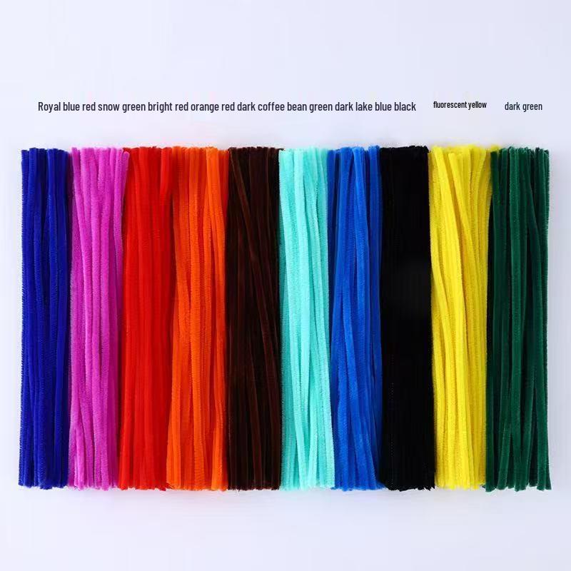 Macaron Twist Stick: Encrypted Velvet & Faux Plush Chenille Stems - DIY Mixed Color Craft Pack