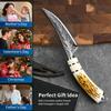 1 buc. Cuțit de dezosat cu lamă ascuțită curbată pentru cutie cadou Bucătărie Duritate mare Forjat Textură Damasc Cuțit ascuțit Cuțit de fructe