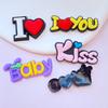 10Pcs New Cute Love Letter Series PVC Flexible Glue FlatBack DIY Scrapbook Embellishment Phone Craft Decoration
