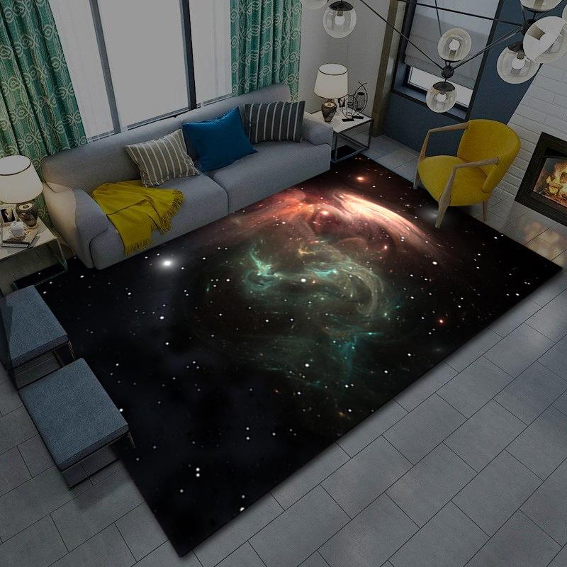 Living Room Carpet Modern Starry Sky Colorful Cartoon Theme Children's Bedroom Room Carpet Mat