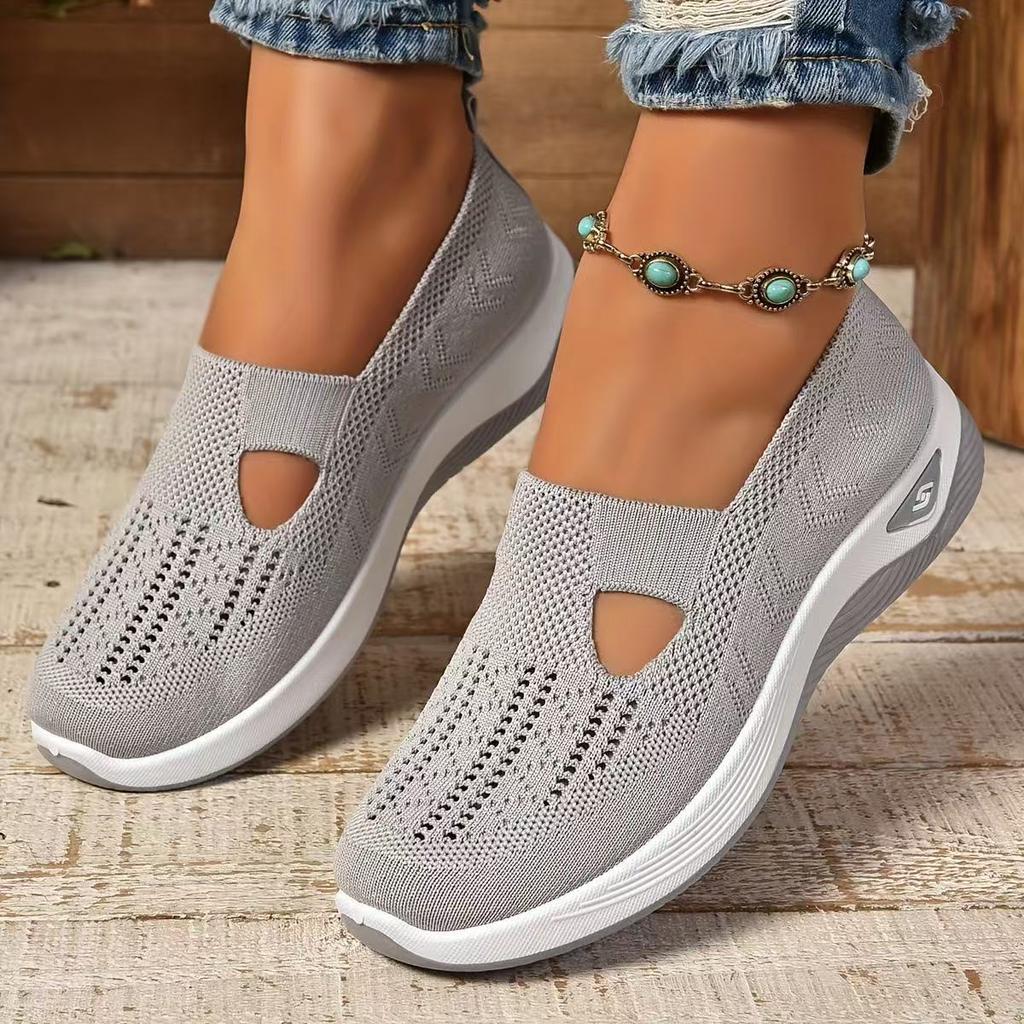 Frühlings-Damen-Sneaker Atmungsaktive Slipper Walking-Schuhe Mesh Low Top Damen Vulkanisierte Schuhe Weiche Sohle Leichte Damenschuhe