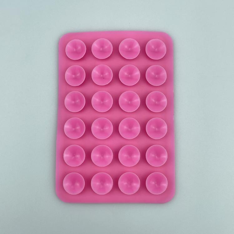 24 Silicone Suction Cups Phone Holder, Multi-Functional Square Phone Pad, Universal Silicone Suction Sticker
