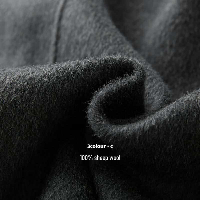 Sancai Women's Wool Blend Short Double-faced Coat