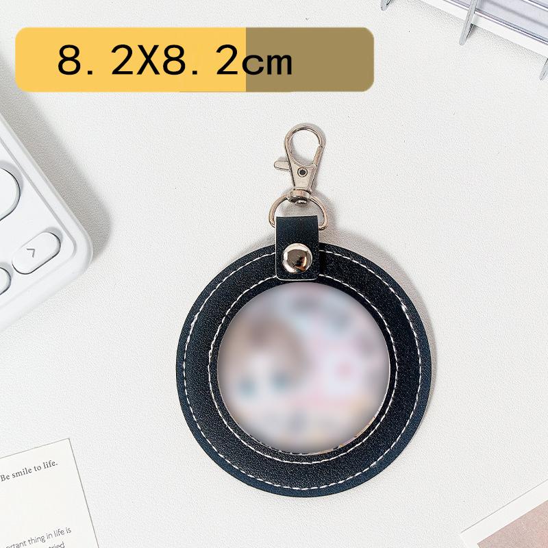 Round Badge Protective Case with Transparent Window Waterproof Hangable Portable Display Bag for Fan Supplies Gift Multi-color