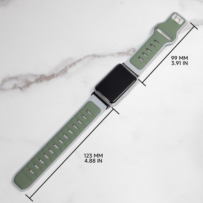 Sport Silicone Strap for Samsung Galaxy Fit 3 Two Tone Silicone Strap for Samsung Galaxy Fit3 Replaceable Watchband Accessories