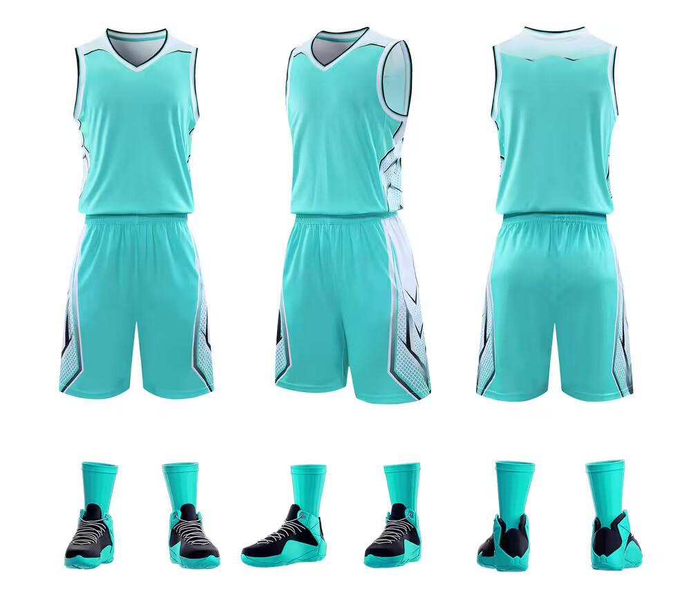 Custom Printed Plus Size Basketball Uniform Set - Men's Team Sports Jerseys