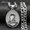 Religious Virgin Mary Hexagram Pendant Necklaces for Women Men Stainless Steel Our Lady of Guadalupe Catholic Necklace Jewelry