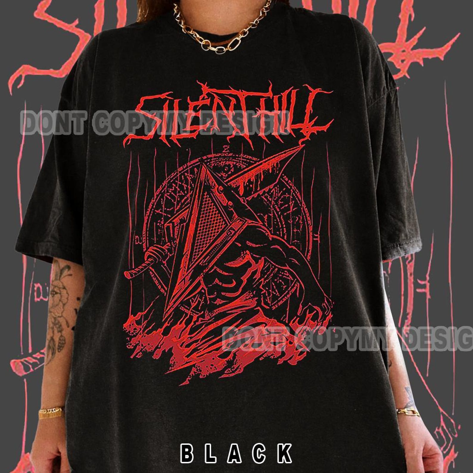 Silent Hill Graphic T-Shirt: Psychological Horror Graphic Tee, Retro Survival Horror T-Shirt, Dark Gothic Aesthetic Fan Gift 4XL