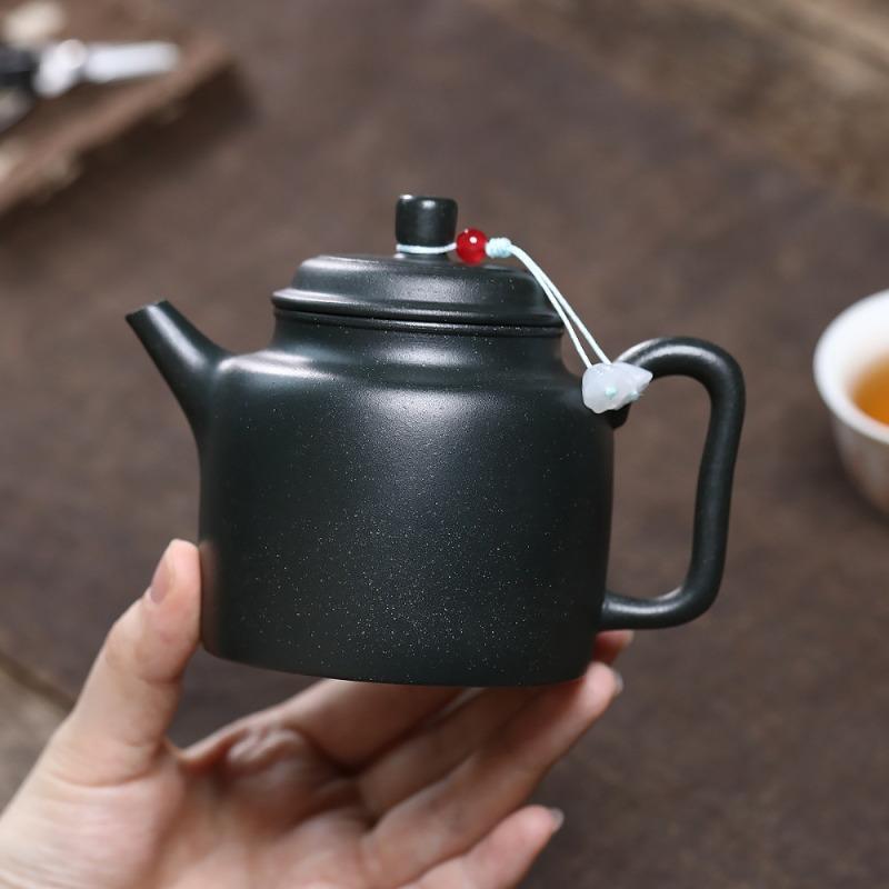 240ml Aesthetic Yixing Purple Clay Teapots Handmade De Zhong Pot Raw Ore Clivia Mud Kettle Chinese Zisha Tea Set Decoration Gift