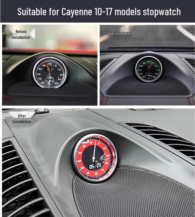 Upgraded Multifunction LCD Compass Stopwatch for Porsche Cayenne/Macan Modification
