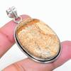 Natural Picture Jasper Gemstone 925 Sterling Silver Jewelry Pendant 2.09" AP-15433