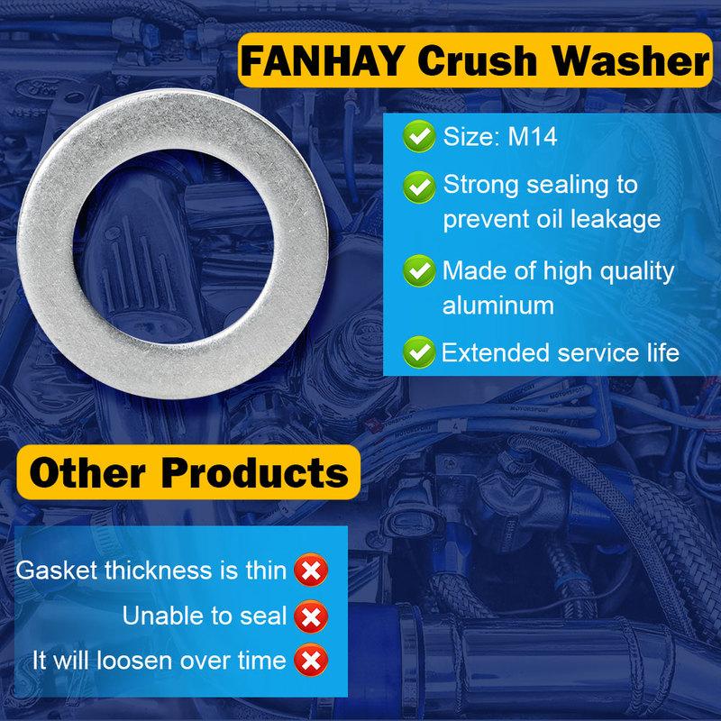 94109-14000 Oil Drain Plug Crush Washer Gaskets 14mm 9410914000 94109 14000 For Honda CR-V Accord For Acura RDX EL CL