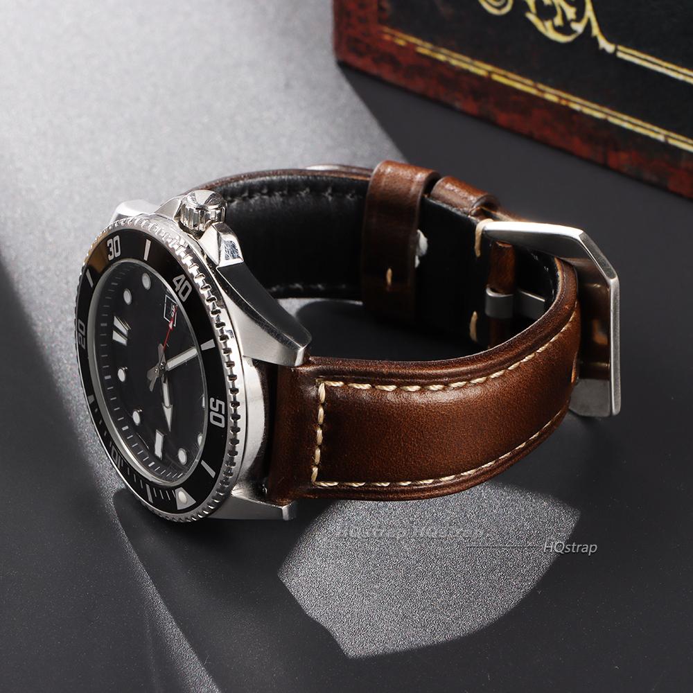 Echtes Kalbsleder Armband 20mm 22mm 24mm 26mm für Panerai Ersatzgürtel Lederarmband für Galaxy Watch 6 5 Zubehör