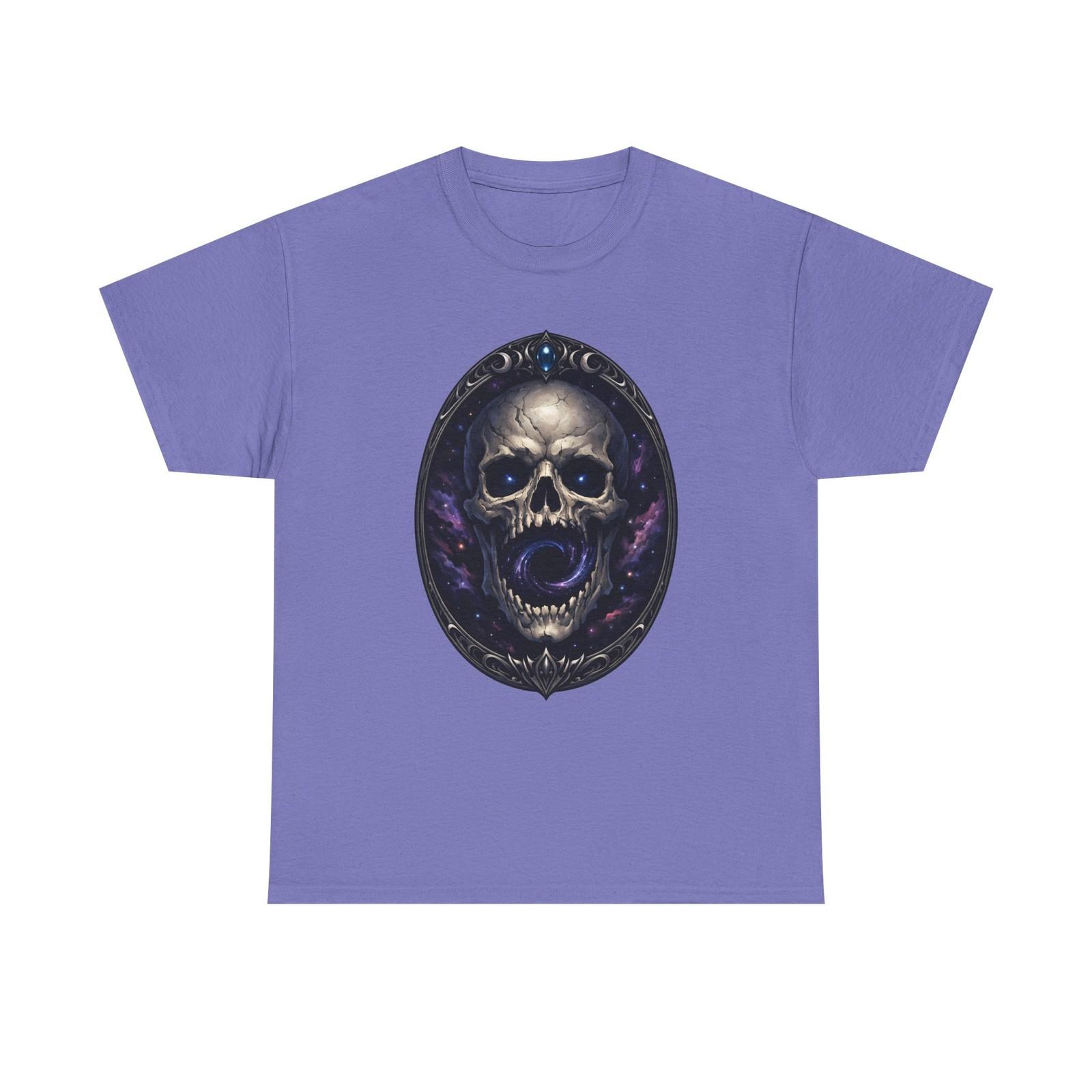 Unisex Heavy Cotton Tee Skull Black Hole Space Fantasy Horror Cosmic S разноцветный
