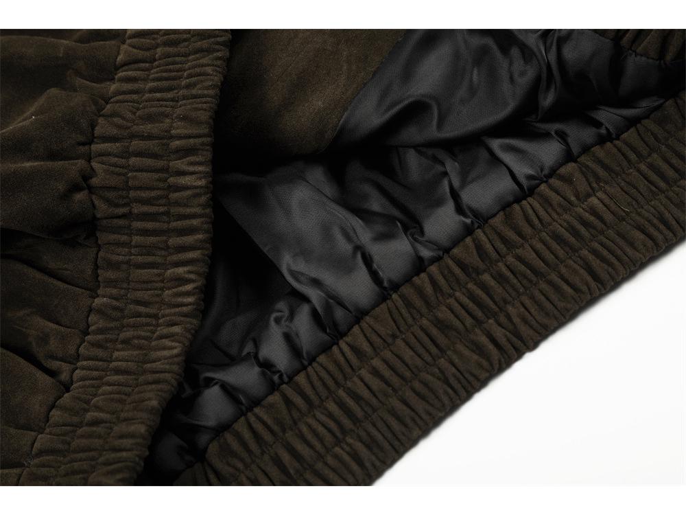 Men's Retro Stand Collar Patchwork Jacket with Multi-Pockets - Trendy and Loose-Fit