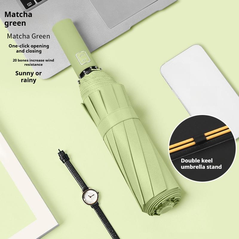 Fully Automatic Double Large Umbrella Folding Weather and Rain Umbrella Sun Umbrella Sun Umbrella 24 Bone Umbrella