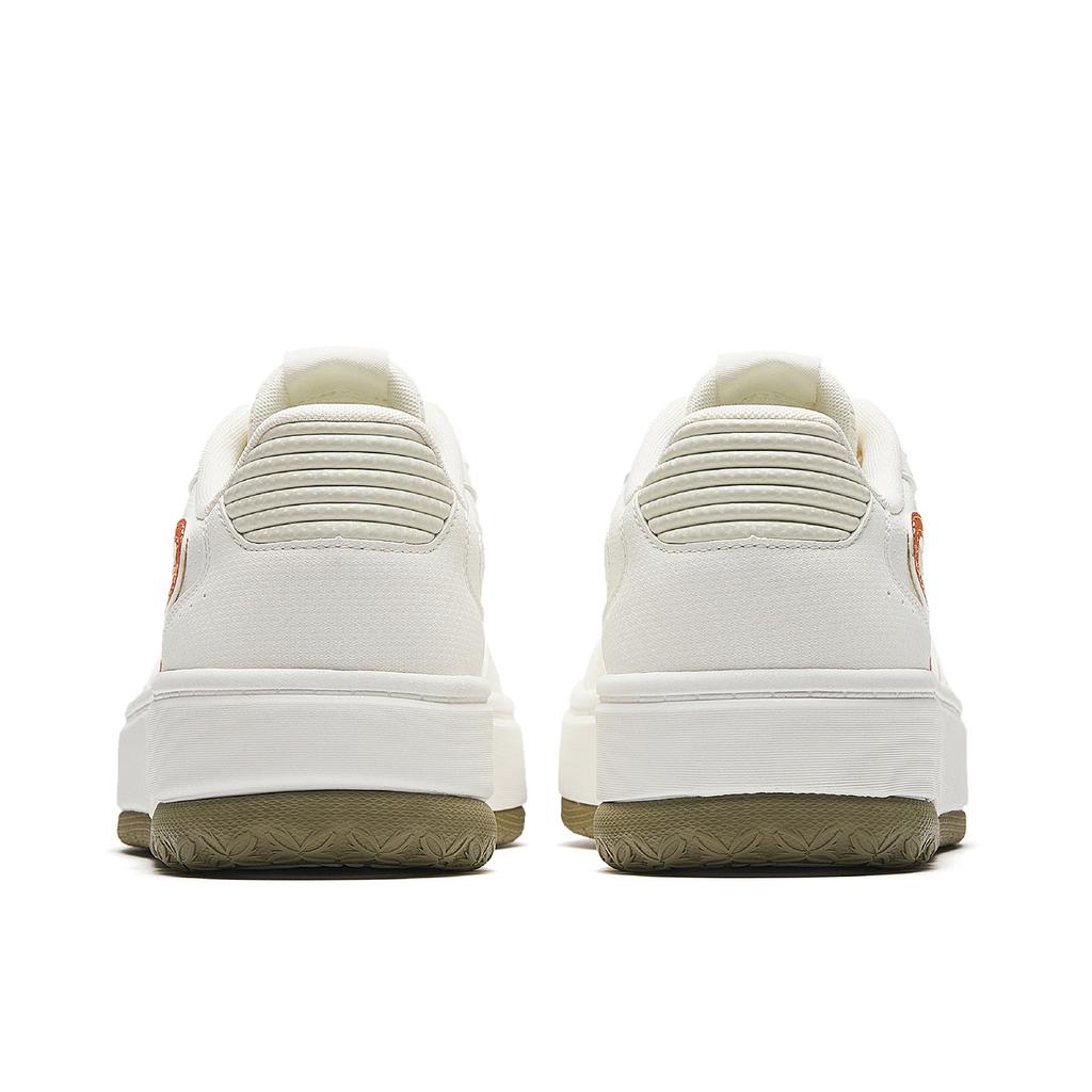 Anta Sunny Wind Synthetic Leather Rubber Comfortable Low-Top Skate Shoes Women sneaker White Gray Orange 122618034-2