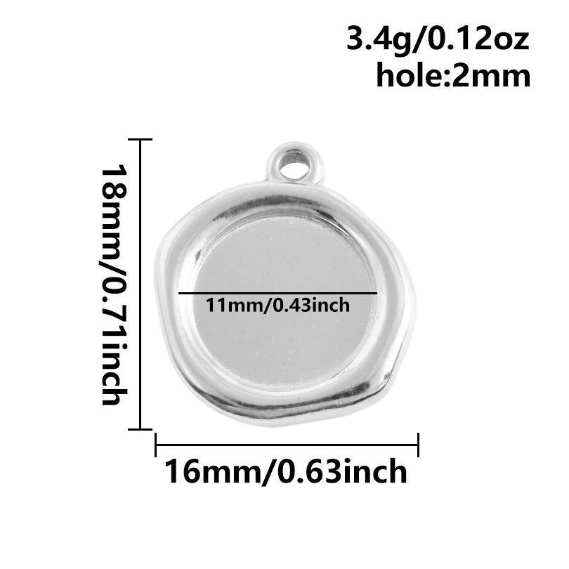6 Stück Nicht verblassend Oval Quadrat Herz Anhänger Leere Tablett Basis Fassungen DIY Schmuckherstellung Zubehör Edelstahl Anhänger Charm Großhandel