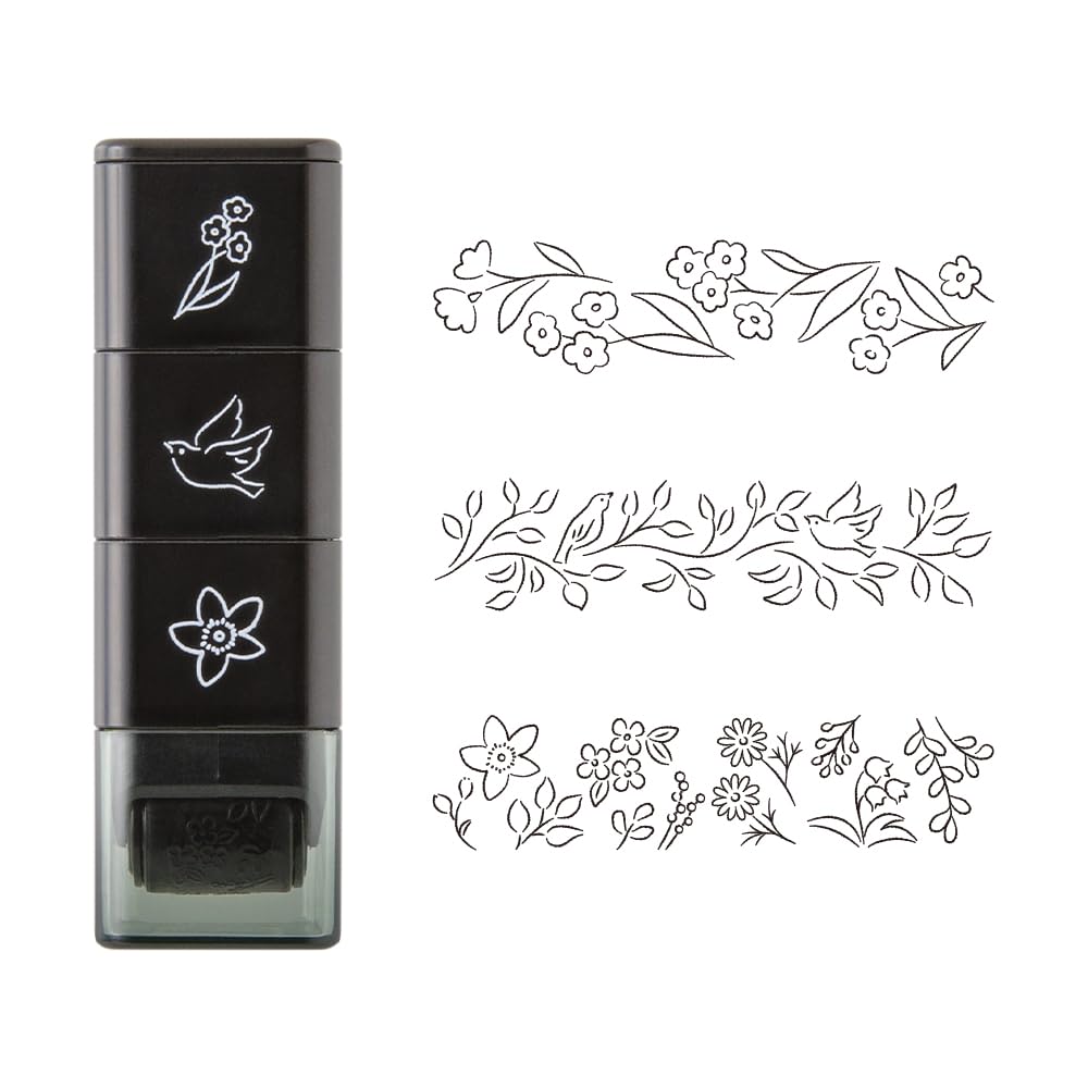 Midori Stamp Roller, Plant Pattern, 35625006