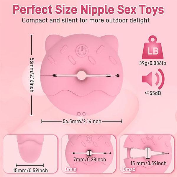 Nipple Toys Nipple Vibrator Womens Sex Toys Vibrating Nipple Clamps Sexual Pleasure Tools for Women with 10 Vibration Stimulation Modes
