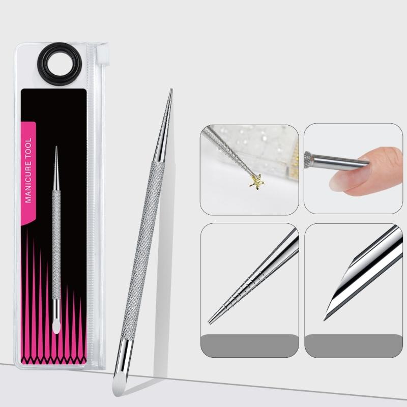 Nail Cuticle Pusher Cuticle Remover Cuticle Trimmer Nail Cleaner Duals Sided Manicure Pedicure Tool Nail Dotting Pen