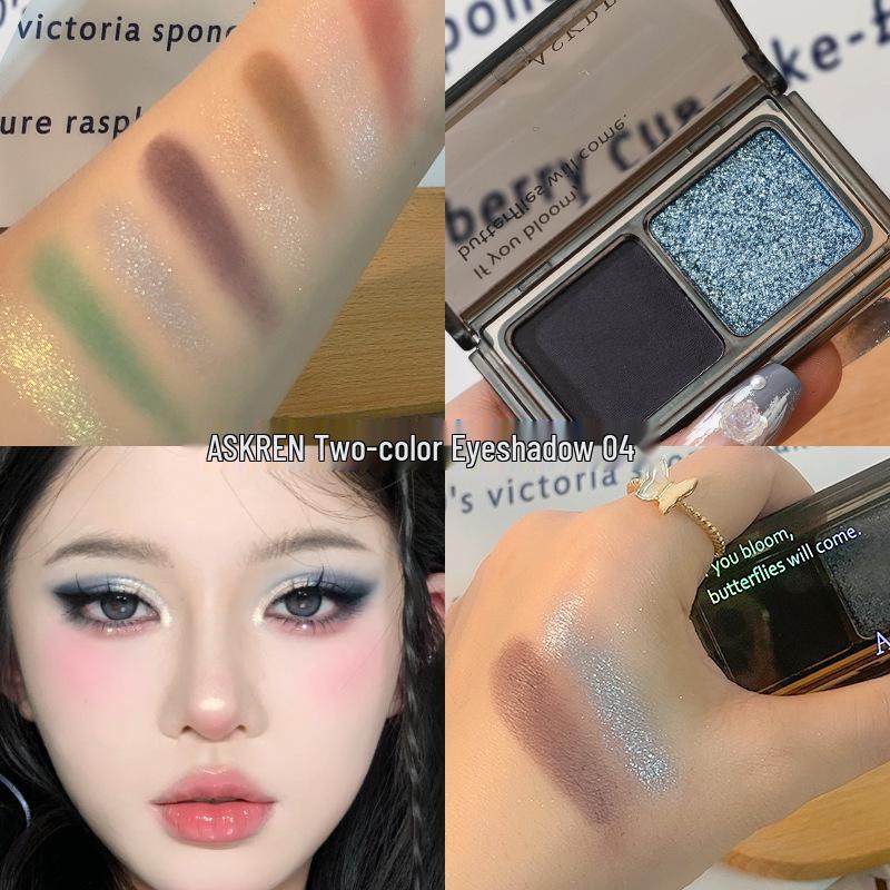 Askren Dual Palette: Matte & Water-Resistant Contour & Highlight Powder for Face & Eyes 4