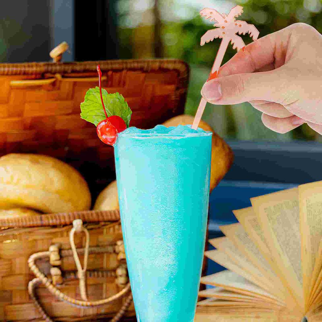 150 Pcs Coconut Tree Stirrer Milk Stirrers Drinking Sticks Coffee Mixing Juice Cocktail Rods Honey Blender
