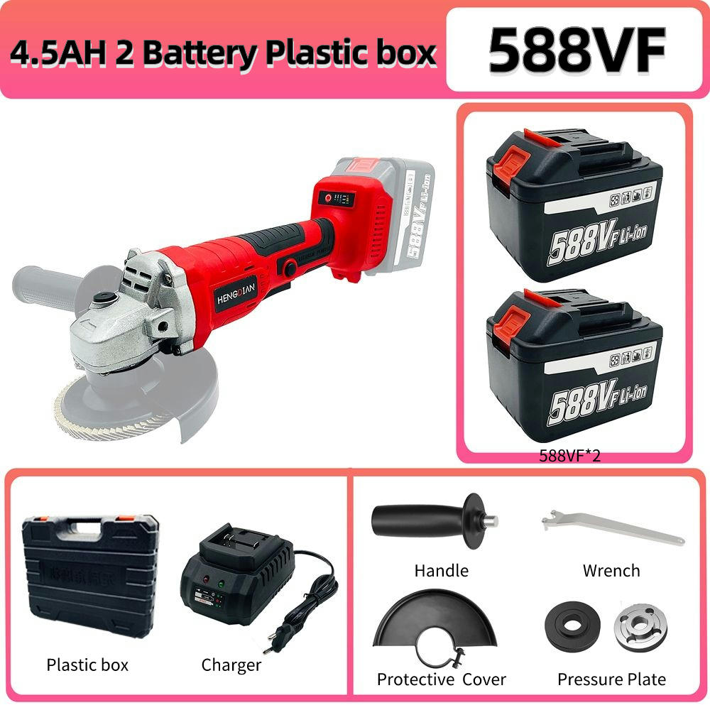 125 mm Winkelschleifer, 21 V, kabellos, wiederaufladbar, bürstenlos, elektrischer Winkelschleifer