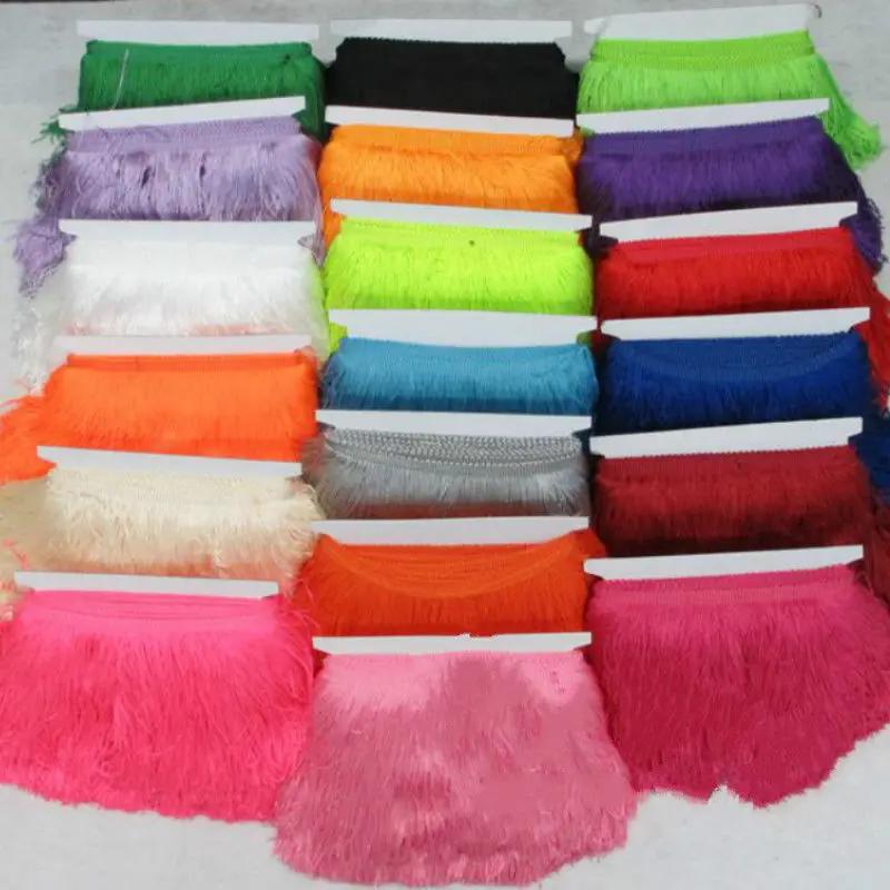 1M/10M Lace Trim Tassel Fringe Diy Latin Dress Stage Clothes Accessories Decorative Long Tassels for Curtains Lace Sewing Crafts