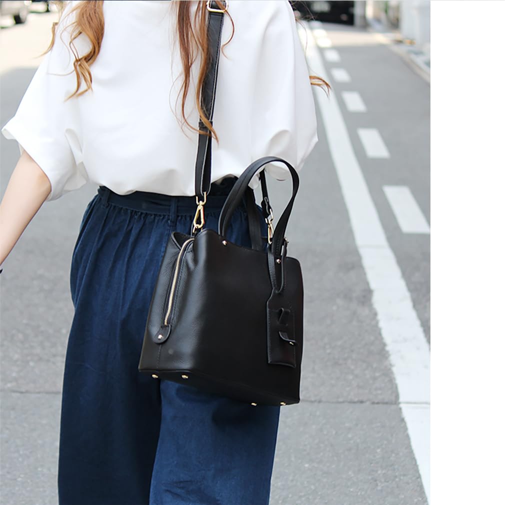 Vita Felice Dámská čtvercová kabelka z pravé hovězí kůže [VITAFELICE] 2-way vinb-l16045 (Černá)