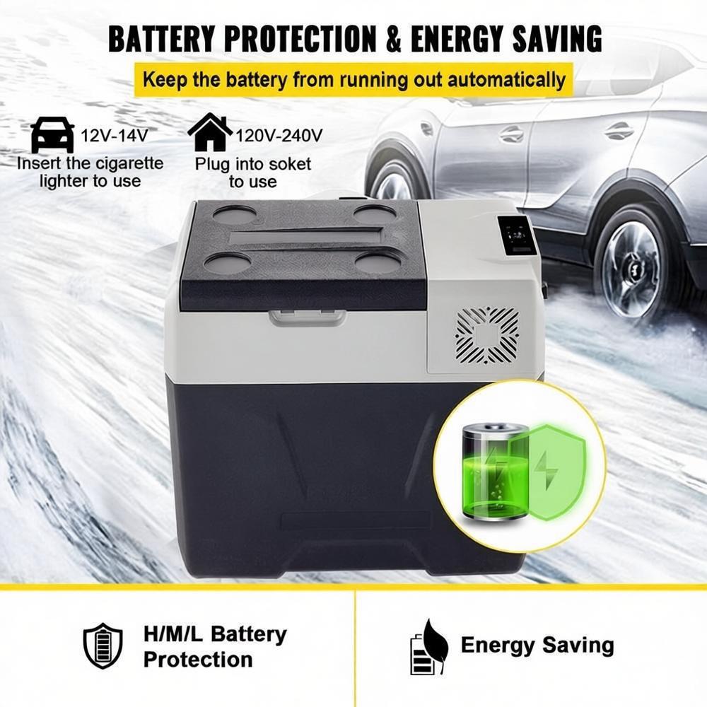 Compressor Refrigeration Box 50L Small Refrigerator Bicycle Camping Portable Refrigerator