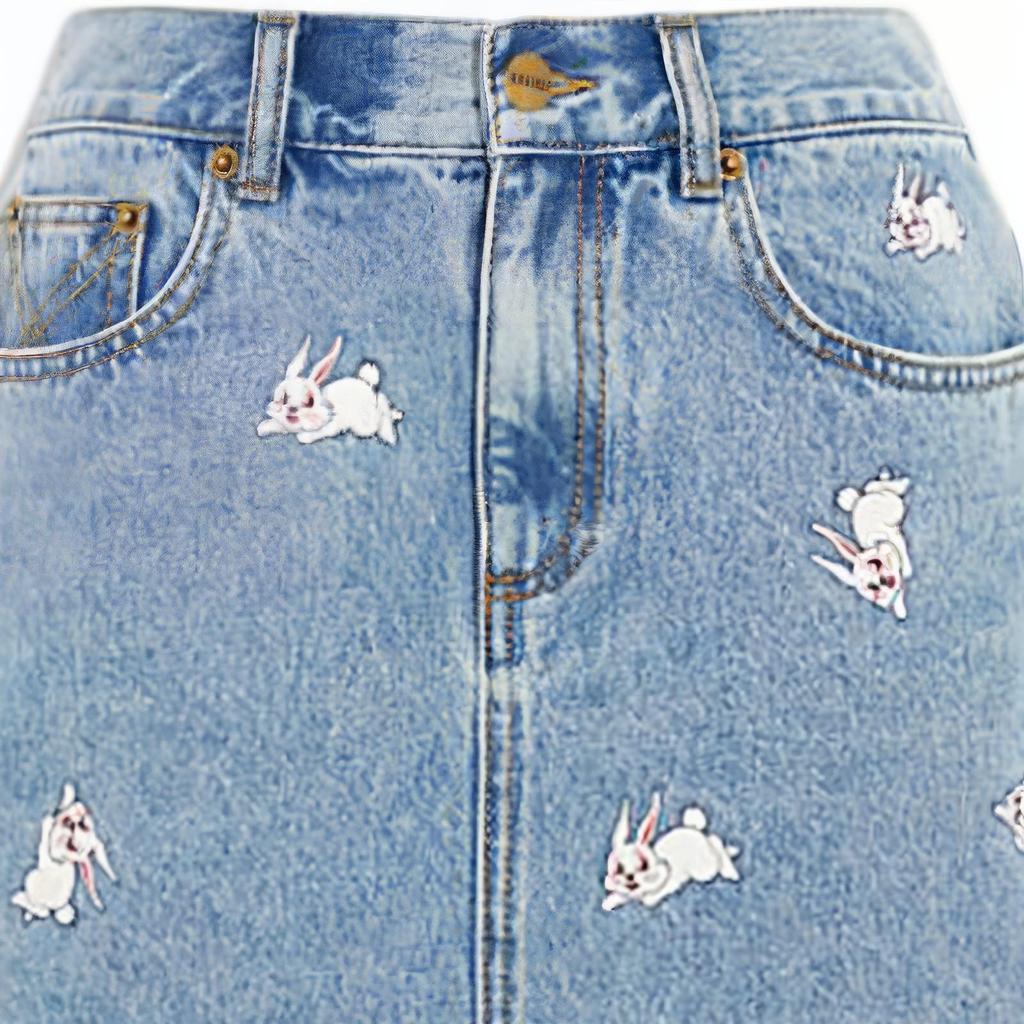 COACH X White Rabbit FW22 Denim Short Skirts Women's CG252-BL-MC
