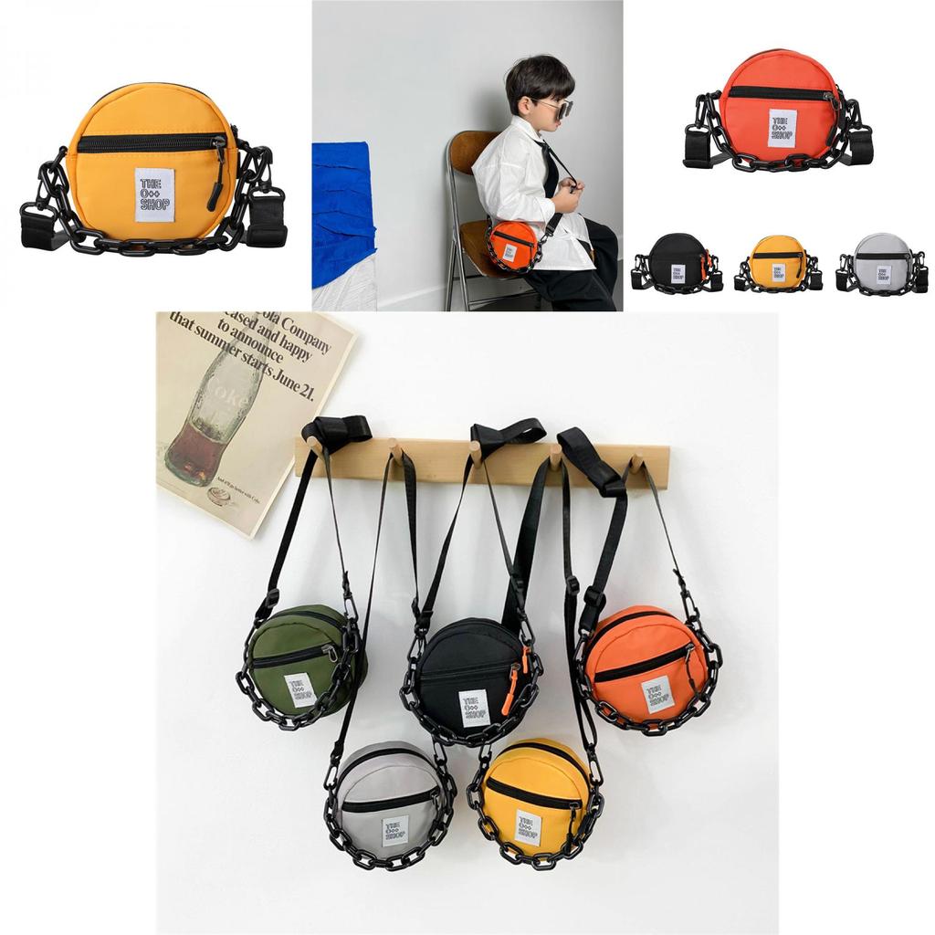 Stylish Mini Nylon Round Bag For Kids Lightweight And Trendy Children's Purse