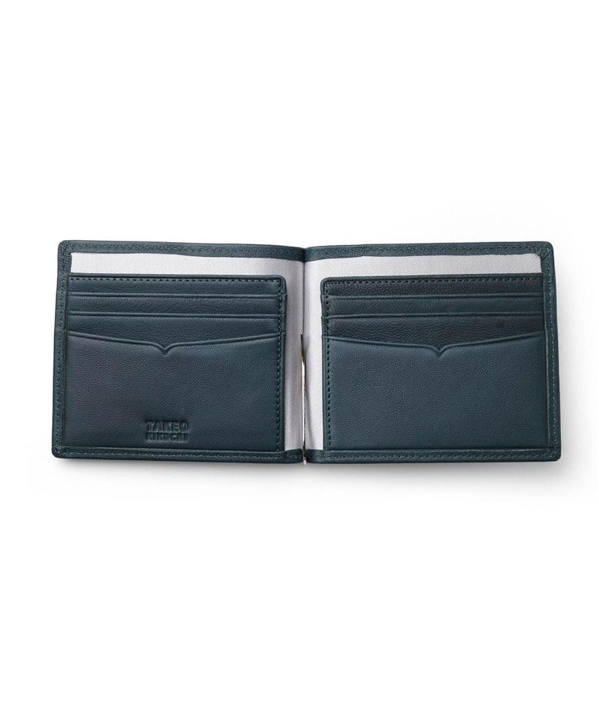 Claude II Sheepskin No Coin Money Clip 790603 [TAKEO KIKUCHI] Bi-fold Wallet, Pocket, Type, Men's (Green) No.