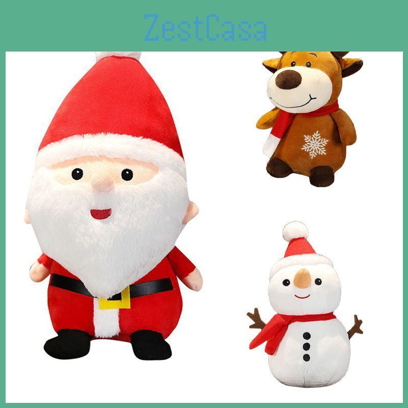 Cute And Cuddly Christmas Plush Santa Elk Snowman Doll Ideal For Holiday Decor